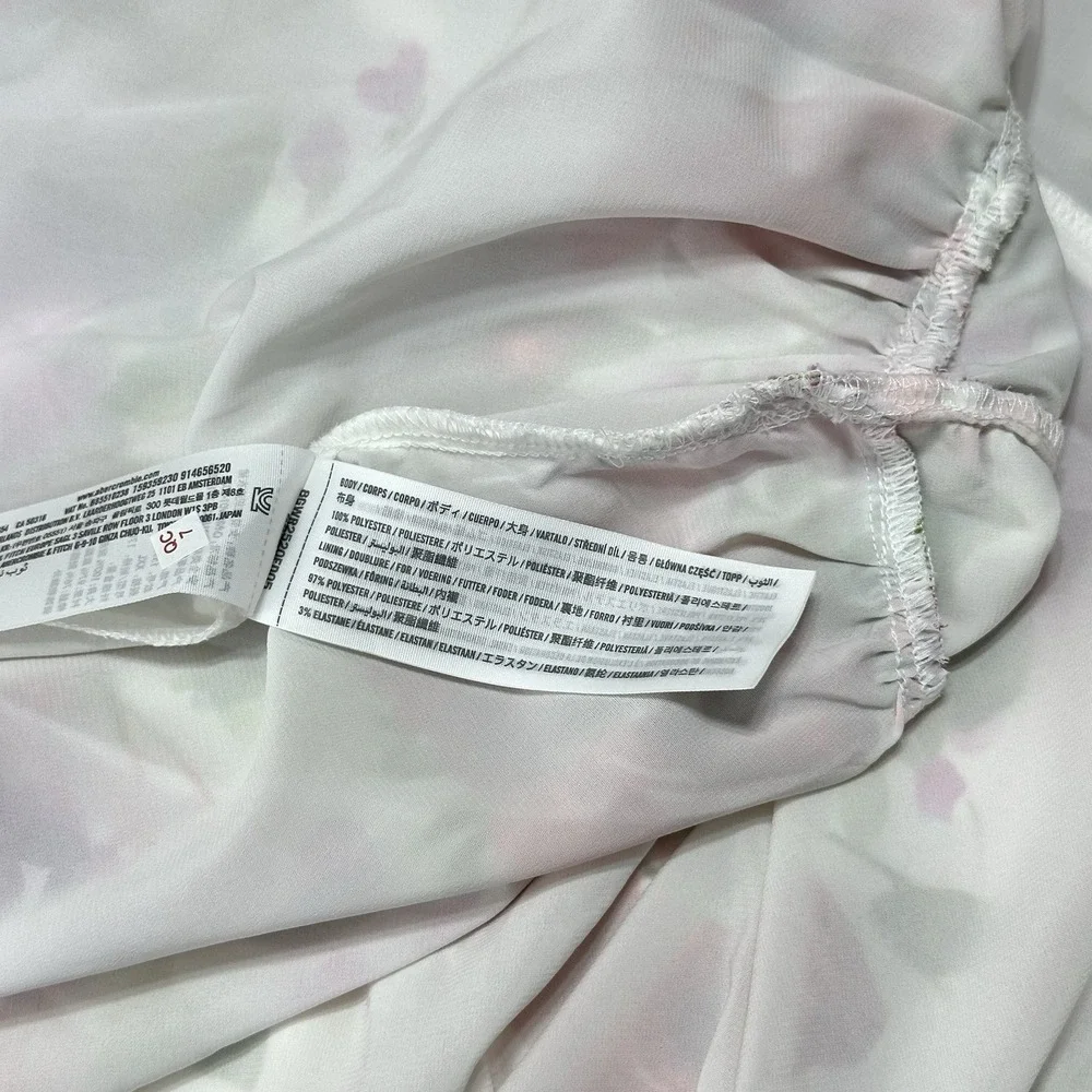 NWT $130 Abercrombie & Fitch Floral Ruffle Strap High-Low Maxi Chiffon Dress 2XL